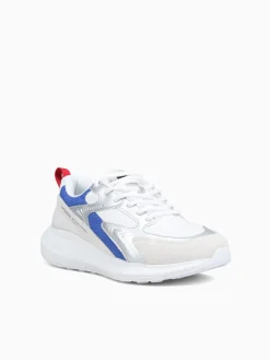 Discount Lacoste l003 evo wht red blu textile suede White