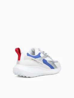 Discount Lacoste l003 evo wht red blu textile suede White