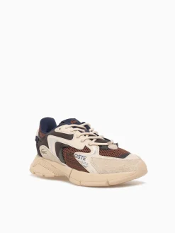 New Lacoste l003 neo brw lt brw textile Brown