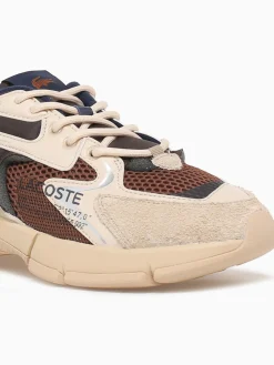 New Lacoste l003 neo brw lt brw textile Brown