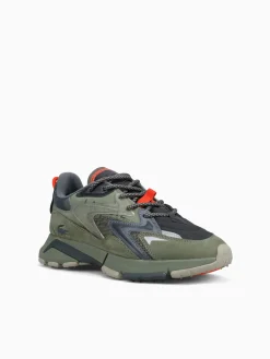 Fashion Lacoste l003 neo tech khk orange textile Natural