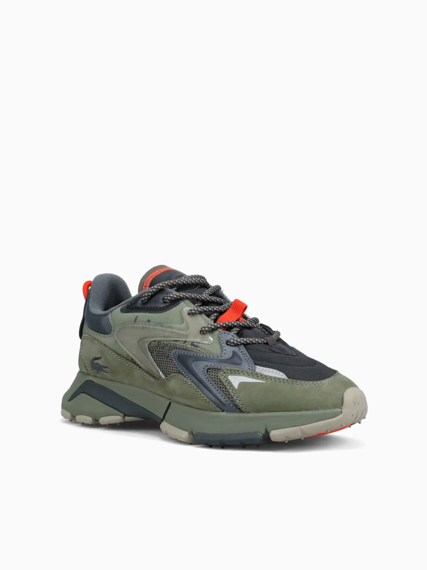 Fashion Lacoste l003 neo tech khk orange textile Natural