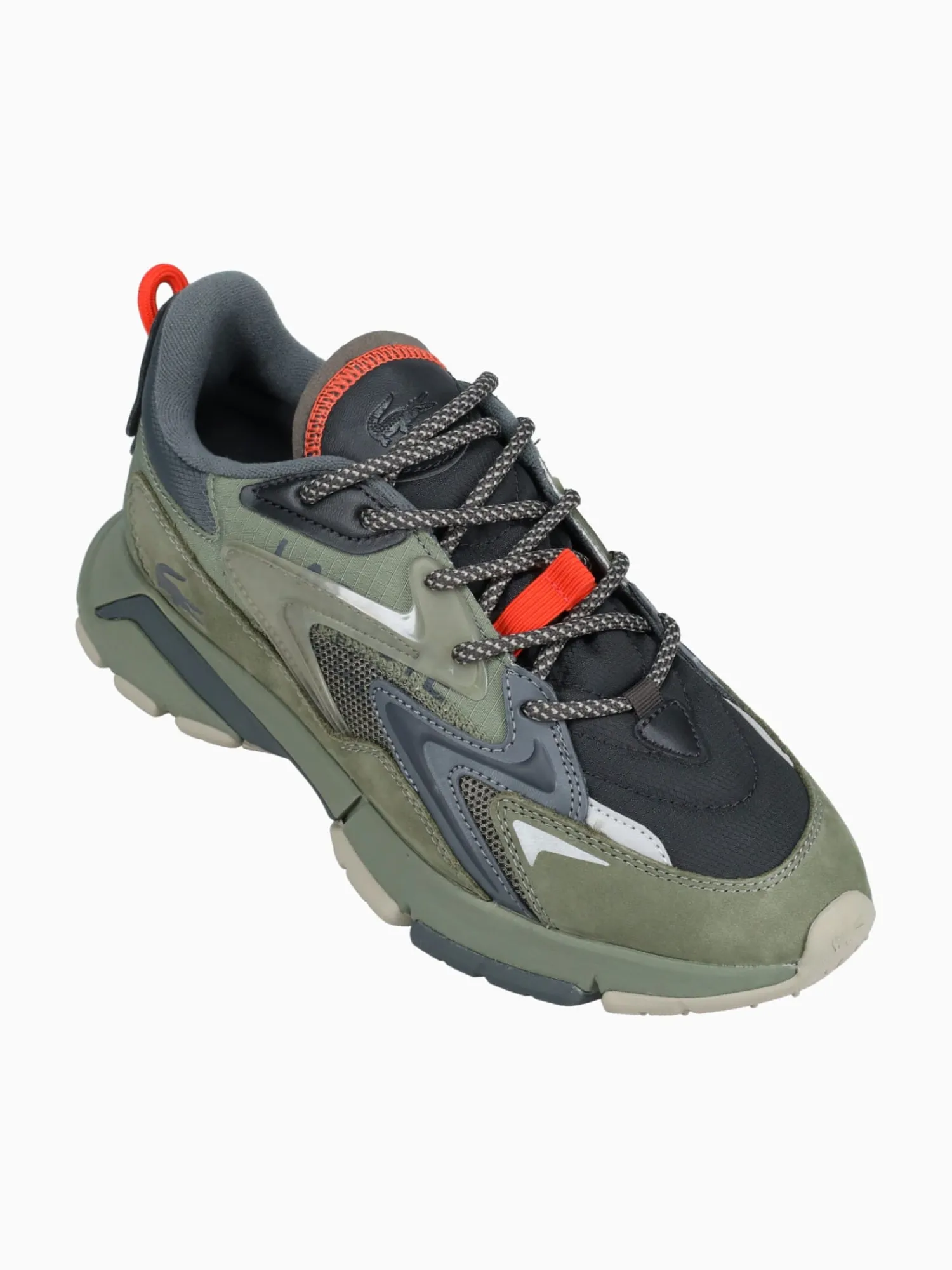 Fashion Lacoste l003 neo tech khk orange textile Natural