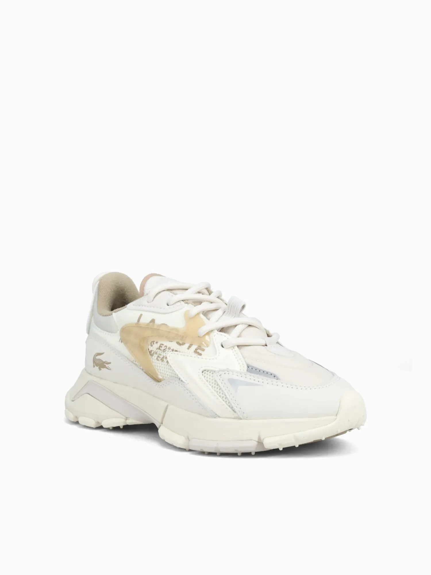 Best Lacoste l003 neo tech off wht lt brw leather Light Brown