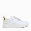 Best Lacoste l002 gold leather White