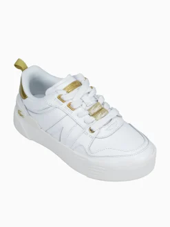 Best Lacoste l002 gold leather White