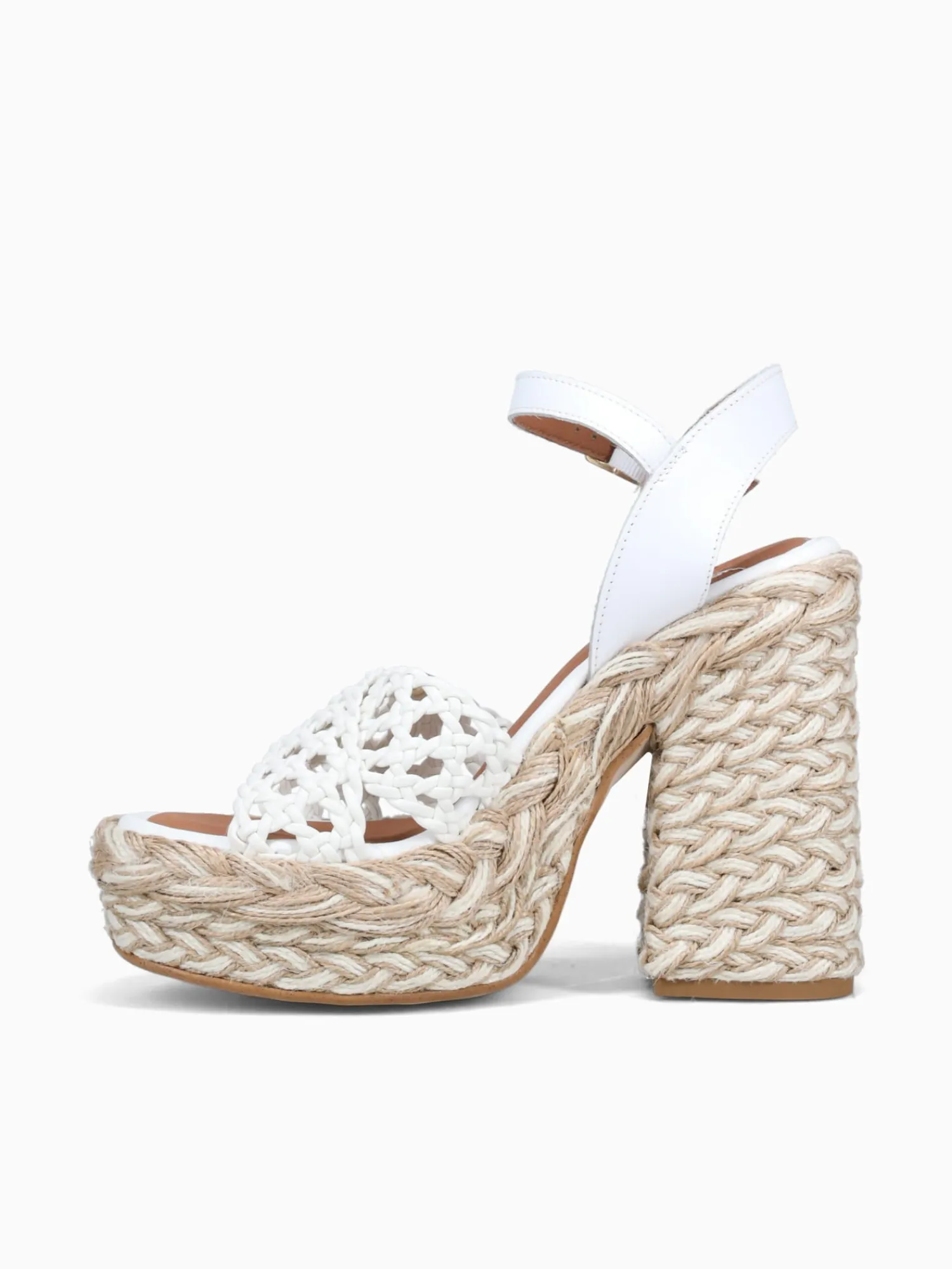New Popa laguna croche blanco leather White