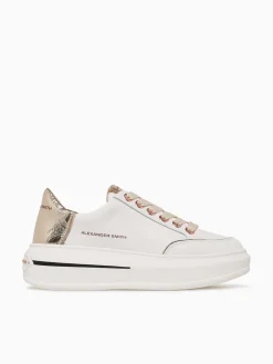 Clearance ALEXANDER SMITH lancaster woman gold leather White
