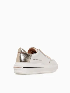 Clearance ALEXANDER SMITH lancaster woman gold leather White