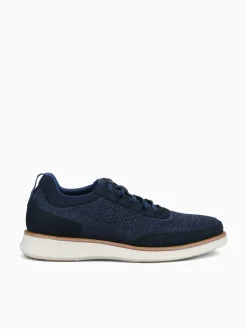 Outlet Florsheim launch knit elastic lace knit nubuc Navy