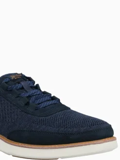 Outlet Florsheim launch knit elastic lace knit nubuc Navy