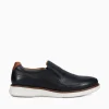 Discount Florsheim launch moc toe slip on blk cognac leathe Black