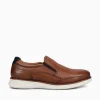 Discount Florsheim launch moc toe slip on nvy leathe Cognac