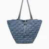 Sale Sam Edelman layla floral fan tote denim Blue