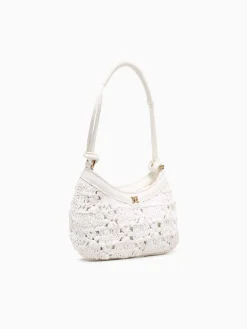 Fashion Sam Edelman layla floral shoulder bag eggshell Off White