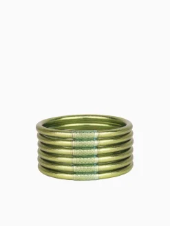 Fashion BuDhaGirl limon all weather bangles (awb) - serenity prayer Green