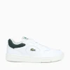 Best Lacoste lineset wht dk grn leather White Multi