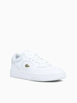 Hot Lacoste lineset wht gold leather White