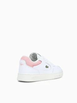 Hot Lacoste lineset wht pink leather White