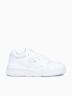 Sale Lacoste lineshot 224 1 wht wht leather White
