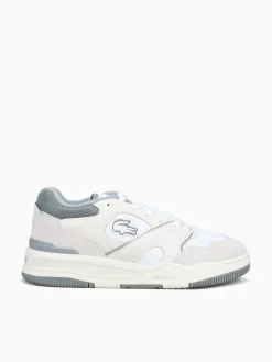 Best Lacoste lineshot 124 wht gry leather White