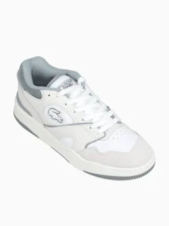 Best Lacoste lineshot 124 wht gry leather White