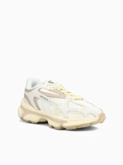 Outlet Lacoste l0032k24 off wht lt brw mesh Off White