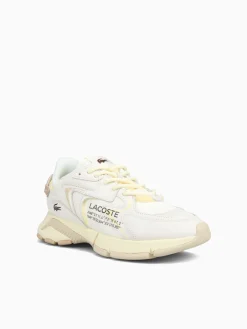 New Lacoste l003neo off wht lt brn leather Off White