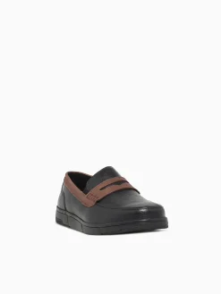 Discount Nunn Bush luca moc toe penny multi leather Black