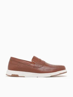 Outlet Nunn Bush luca moc toe penny multi leather Cognac