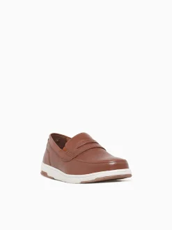 Outlet Nunn Bush luca moc toe penny multi leather Cognac