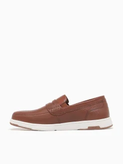 Outlet Nunn Bush luca moc toe penny multi leather Cognac