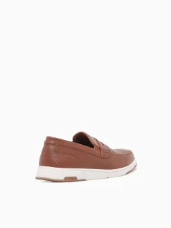 Outlet Nunn Bush luca moc toe penny multi leather Cognac