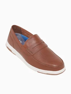 Outlet Nunn Bush luca moc toe penny multi leather Cognac
