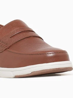 Outlet Nunn Bush luca moc toe penny multi leather Cognac