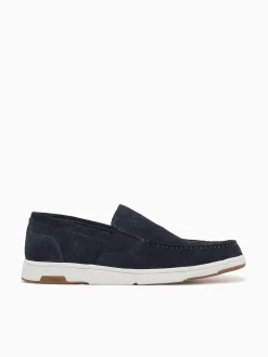 Sale Nunn Bush luca suede moc toe suede Navy