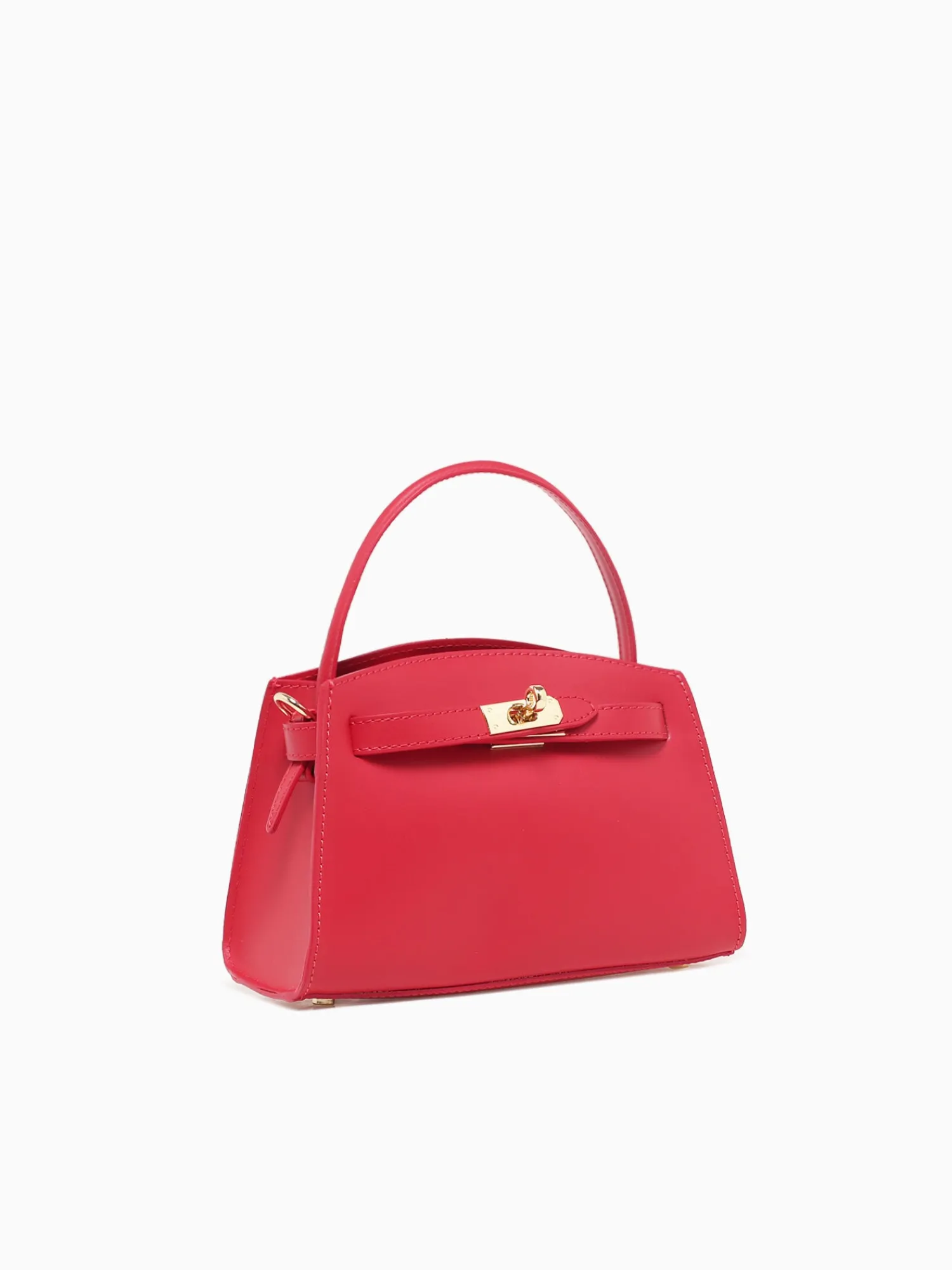 Fashion La Favorita ludovica top handle rosso leather Red