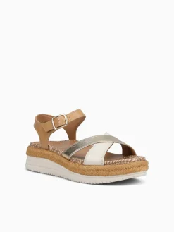 Fashion VIONIC mar camel gold leather Cognac