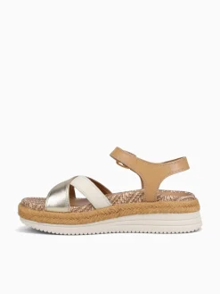 Fashion VIONIC mar camel gold leather Cognac
