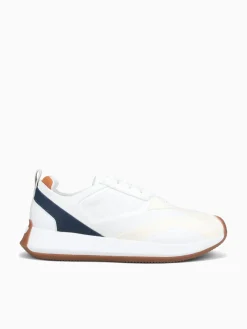 Clearance Wolf & Shepherd marathon trainer leather White