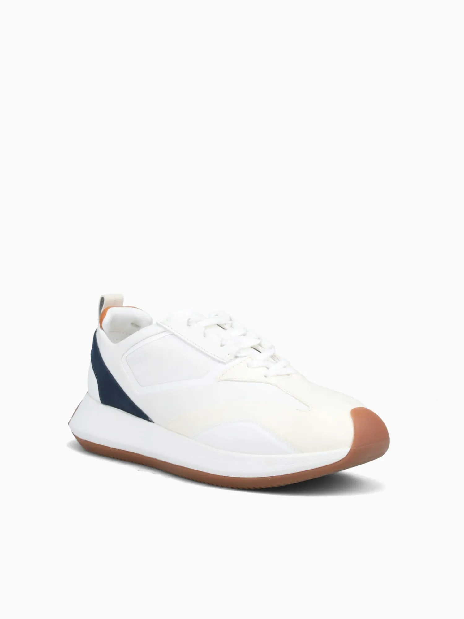 Clearance Wolf & Shepherd marathon trainer leather White