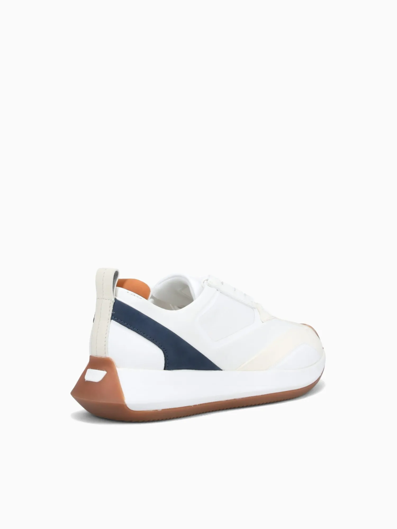 Clearance Wolf & Shepherd marathon trainer leather White