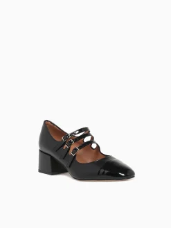 New Martina T marlo nero nero vernice nappa Black