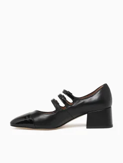 New Martina T marlo nero nero vernice nappa Black