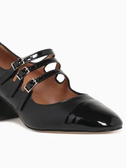 New Martina T marlo nero nero vernice nappa Black