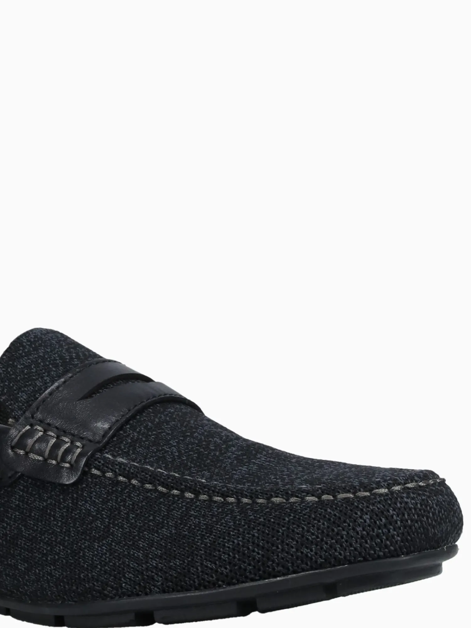 Fashion Florsheim motor knit moc toe peny blk blk knit smo Black
