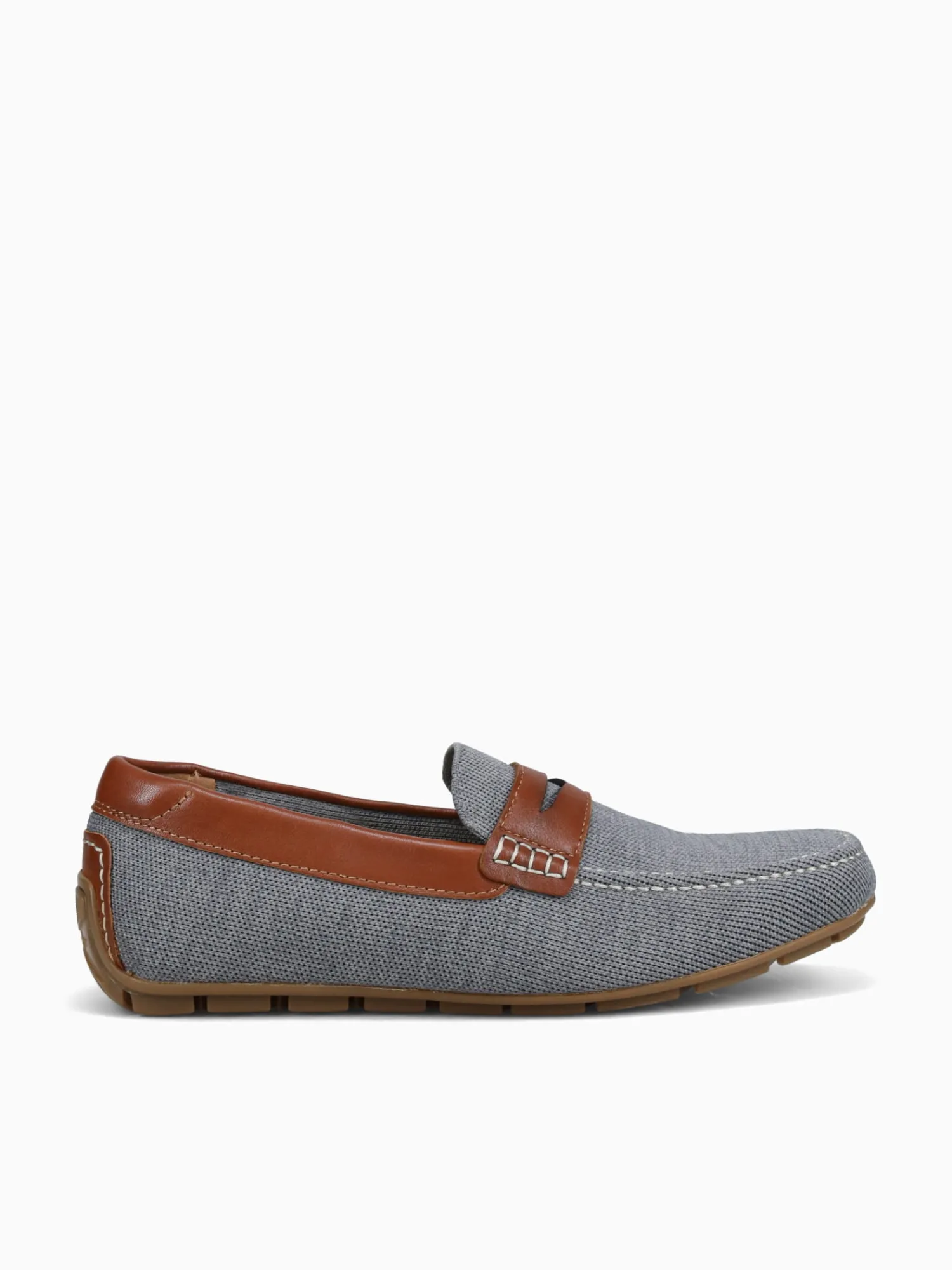 Hot Florsheim motor knit moc toe peny cognac knit Grey