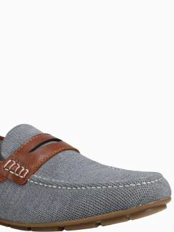 Hot Florsheim motor knit moc toe peny cognac knit Grey