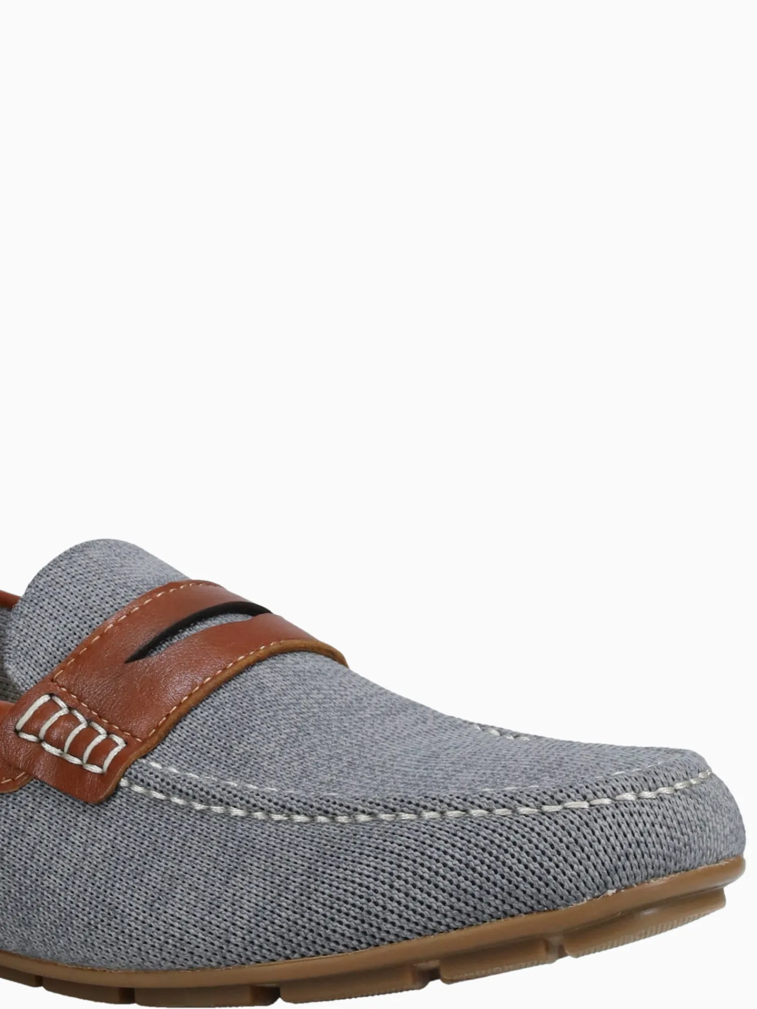 Hot Florsheim motor knit moc toe peny cognac knit Grey