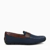 Fashion Florsheim motor knit moc toe peny brown knit Navy